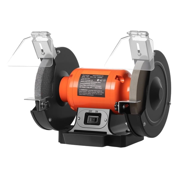 8 Inch Bench Grinder 550W 3450RPM High Speed Table Grinder with 36 60 Grit Grinding Wheel Adjustable Eye Shield for Sharpening Grinding
