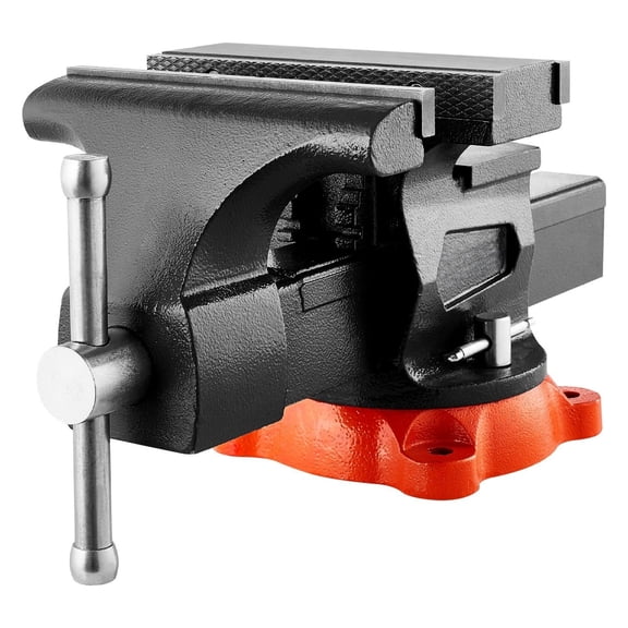 8 Inch Bench Vise - Heavy Duty Ductile Iron Swivel Locking Base - Multipurpose Workbench Vise with Pipe Jaws - 11.5" Max Jaw Opening