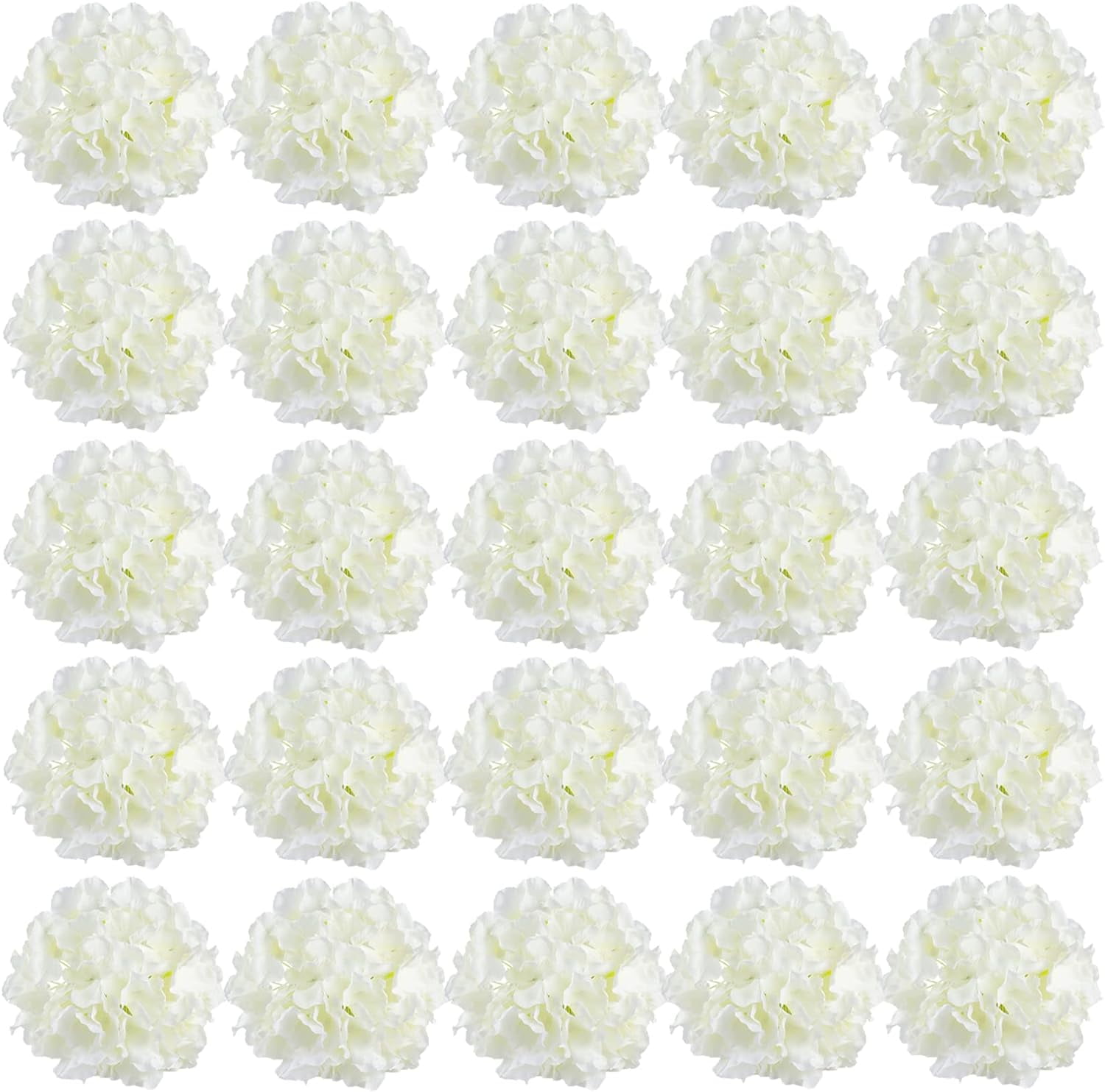 8 Inch Big Silk Hydrangea Heads Artificial Flowers Heads with Stems Fake Hydrangea Flowers for Décor
