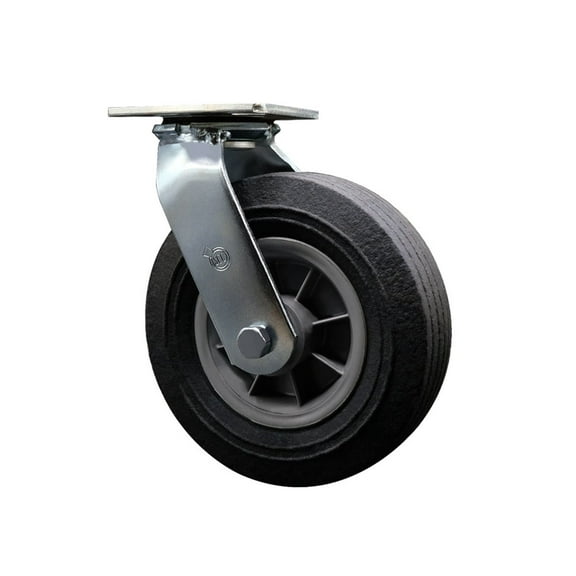 8 Inch Black Semi Pneumatic Wheel Swivel Caster Service Caster Brand