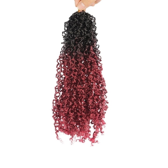 8-Inch Black Short Twisted Braid Crochet Hair Bundle - 30 Strands for Natural Curls