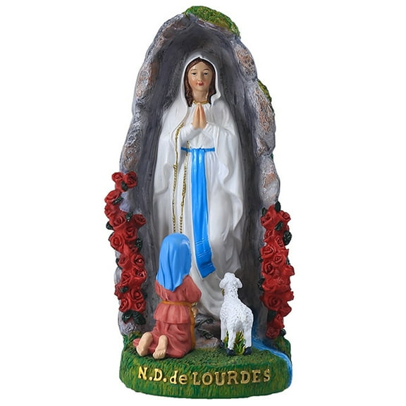 8 Inch Blessed Mother Virgin Mary Statue - Catholic Gift and Religious Decor - Resin Small Mary Statue for Home Use, Collection, and Religious Display