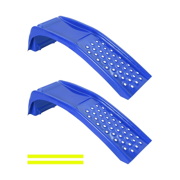 8 Inch Blue Lift Solid Steel Car Ramps, 8000 LBS, Heavy Duty Auto Truck Ramps for Oil Change and Car Repair Vehicle Service Ramps for Car Truck SUV Repair Maintenance, 2 Pack
