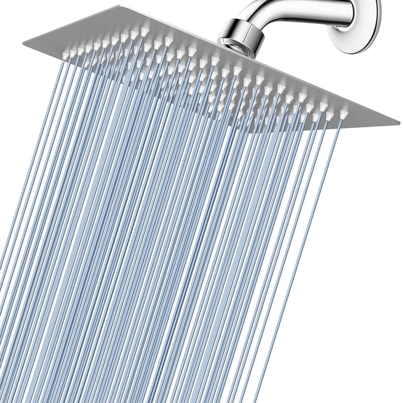 8 Inch Brushed Nickel Rain Shower Head