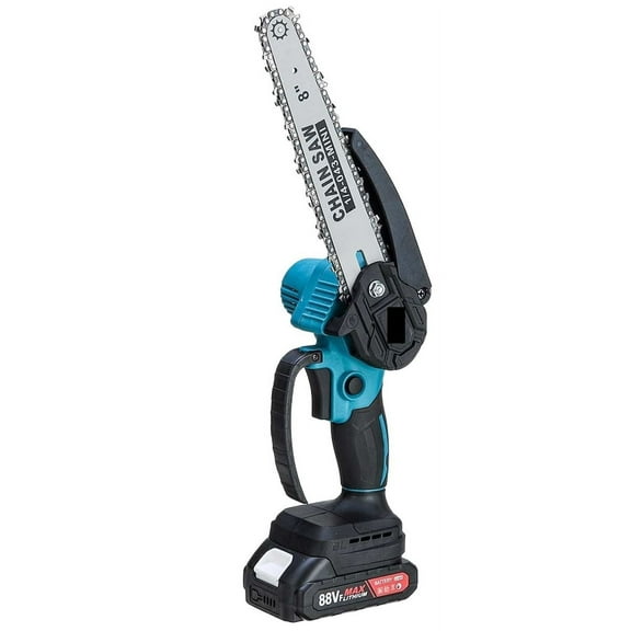 8 Inch Brushless Electric Chain Saw Mini Handheld Pruning Saw Woodworking Electric Chainsaw Cutting Tool for 18V Battery ,Efficient Cutting