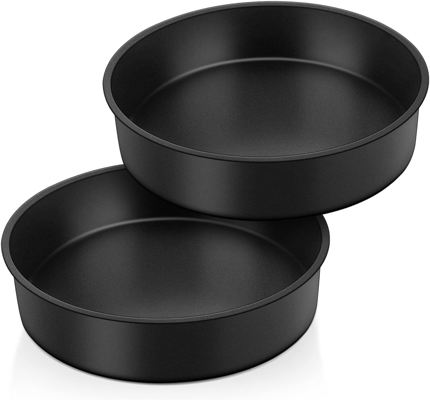 8 Inch Cake Pan, Round Baking Layer Cake Pan Set of 2, with Non-Stick ...