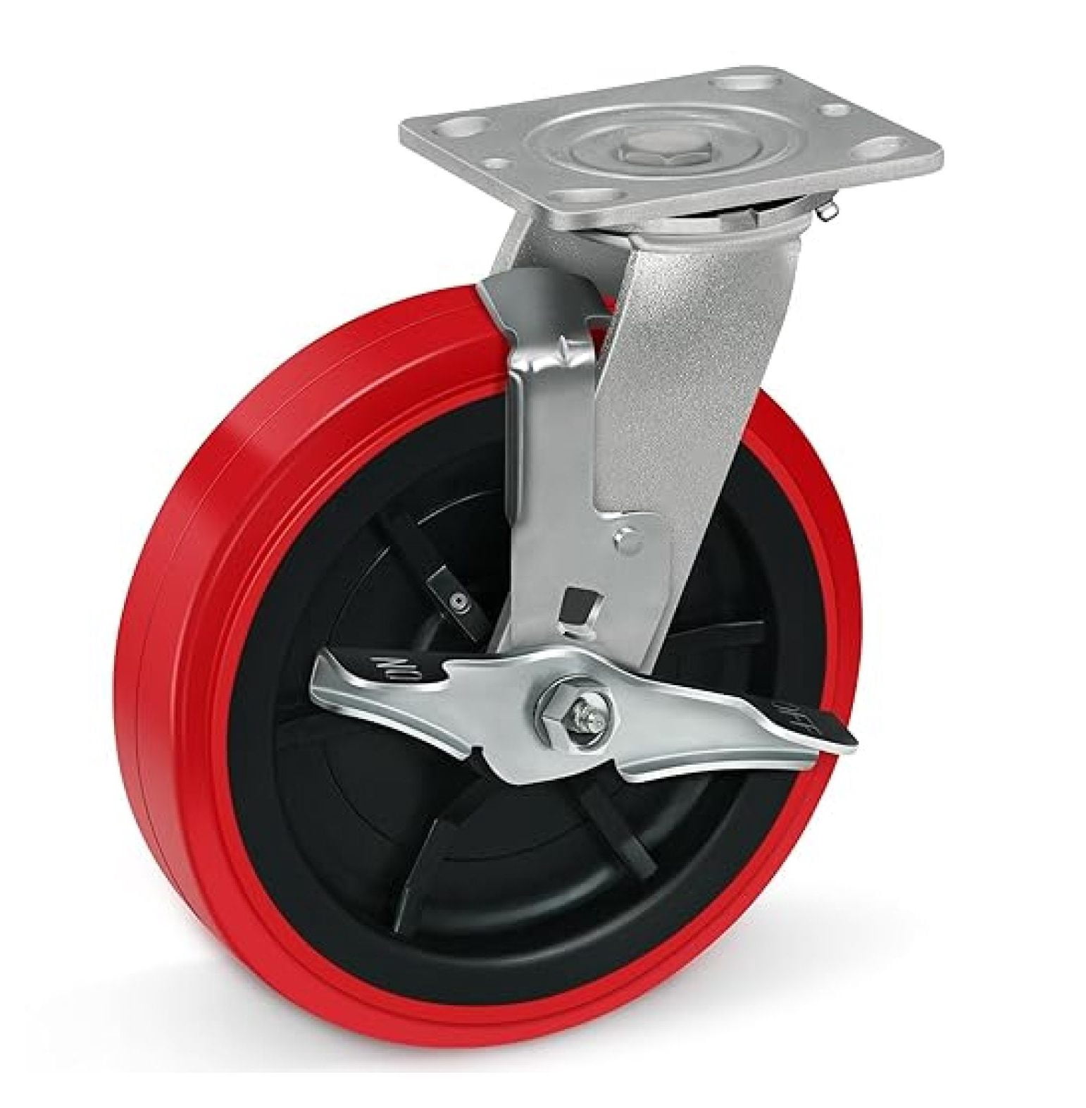 8 Inch Caster Wheels, Polyurethane on Polyolefin Wheel- Capacity up to ...