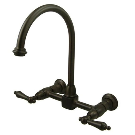 8 Inch Center Wall Mount Kitchen Faucet - Oil Rubbed Bronze