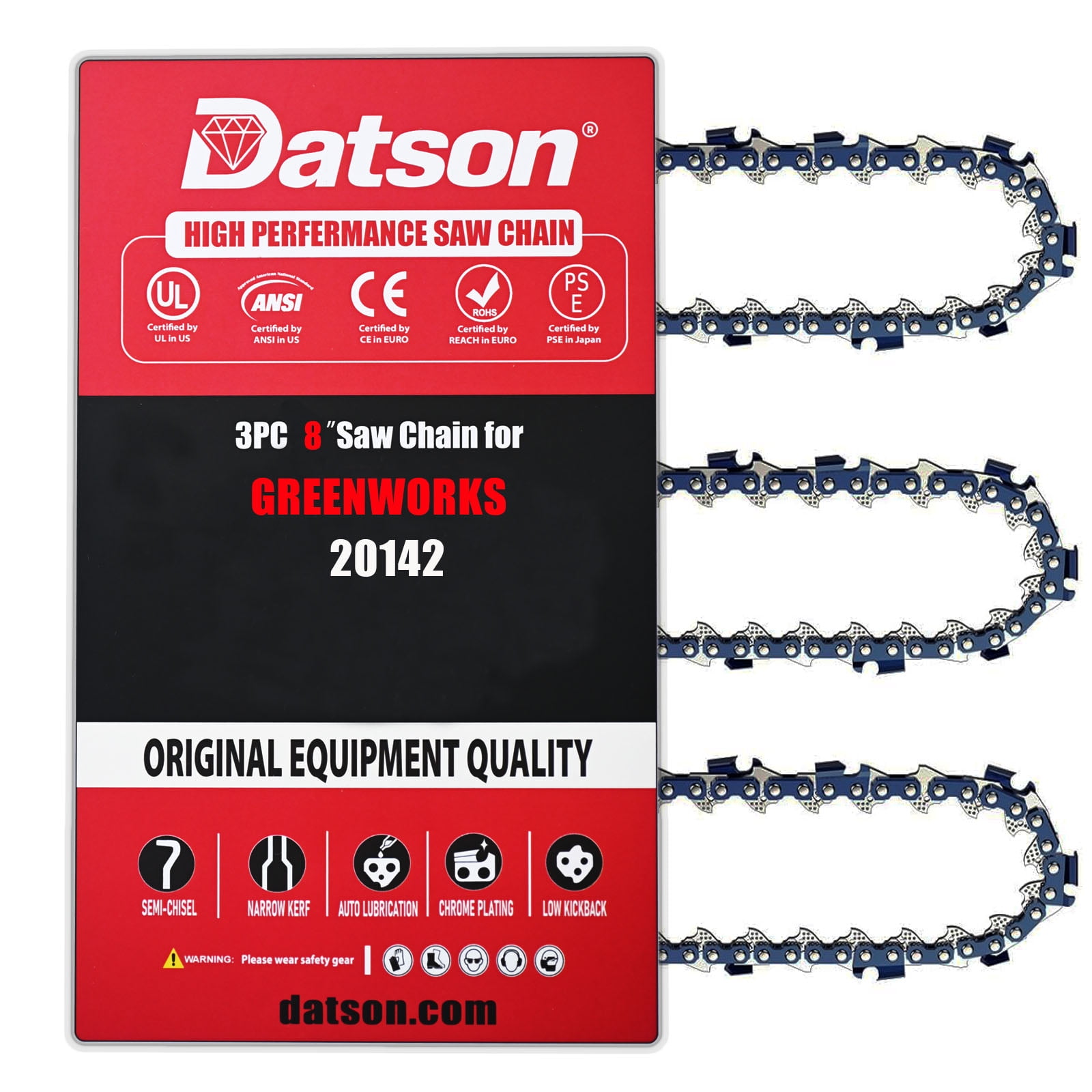 8 Inch Chainsaw Chain 3/8