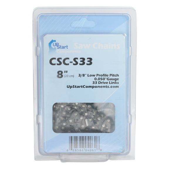 8-Inch Chainsaw Chain Replacement for Greenworks 20672 40V Polesaw - (8", 3/8", .050", 33 DL)