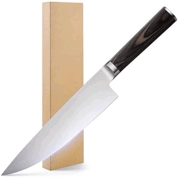 8 Inch Chef Knife, AR-RPM9 Steel Professional Kitchen Knife with Pakkawood Handle, Ultra Sharp Cooking Knife for Meat & Vegetables, Gift for Home Cooks & Chefs$$Home Decor, Kitchen, & Other