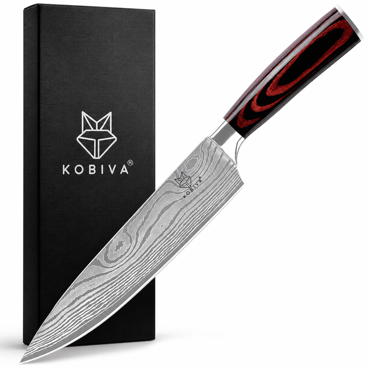 8 Inch Damascus Japanese Chef's Knife – High Carbon Stainless Steel Gyuto, Sharp Kitchen Knife for Meat, Vegetables & Fish, Ergonomic Handle, Gift Ready