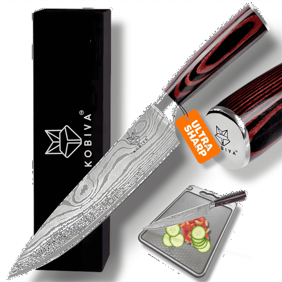 8-Inch Chef Knife | High Carbon Japanese Chef Knife, Ideal Paring Knife for Slicing & Dicing, Chopping Knife, Ultra Sharp Meat Knife, Chef’s Cutting Knives with Comfort Grip | Kitchen gifts