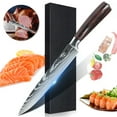 thumbnail image 1 of 8 Inch Chef's Knife, High Carbon Stainless Steel Sharp Kitchen Knife for Cutting, Chopping, Dicing, Slicing and Mincing with Ergonomic Handle, Gift Box for Home and Restaurant, 1 of 4