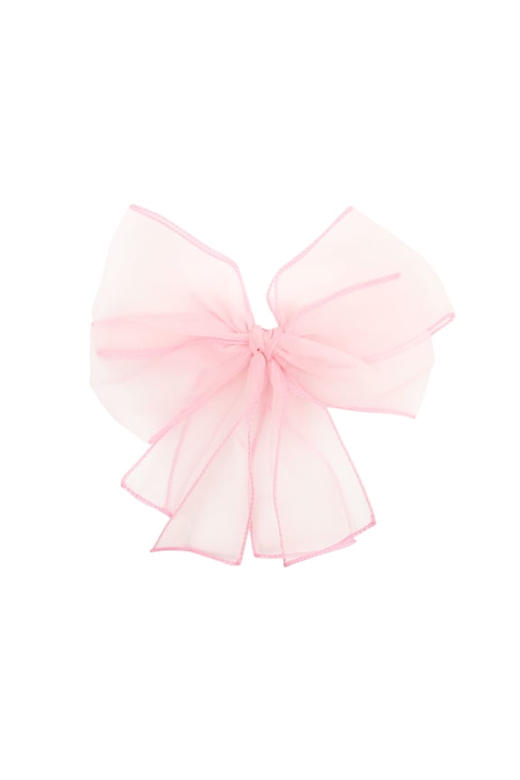8 Inch Chiffon Hair Bow (Pink)