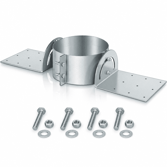 8 Inch Chimney Roof Support Bracket Adjustable Galvanized Kit