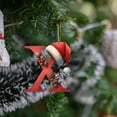 thumbnail image 1 of 8-Inch Christmas Alphabet Ornaments - Personalized Acrylic Letter Decor for Trees, Wreaths & Stockings (Santa Hat Design, DIY Customizable Back), 1 of 6