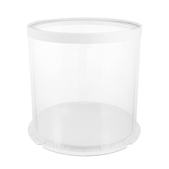 8 Inch Clear Plastic Cake Storage Container for Birthday Wedding Dessert