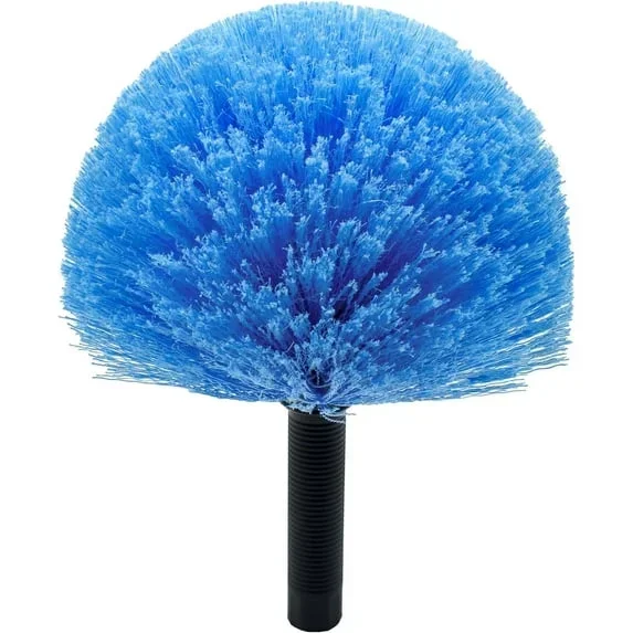 8 Inch Cobweb Duster Head Blue Screw On Spider Web Brush Indoor Outdoor American Threaded Replacement