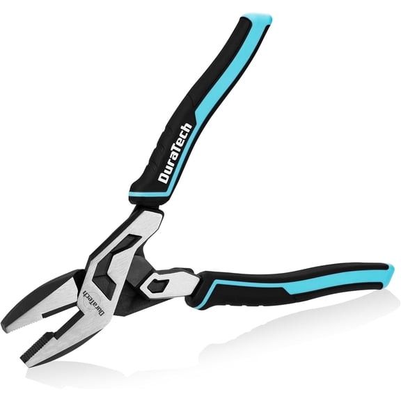 8-Inch Compound Lineman's Pliers, Gen 2 Dual Pivot High-Leverage Design for Ultra Labor-Saving, CR-V Steel Linesman Pliers with Wire Cutter & TPR Grip
