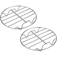 thumbnail image 1 of 8 Inch Cooking Rack Round 304 Stainless Steel Baking and Cooling Steaming Rack w Stand Cookware for Air Fryer Pressure Cooker Canning 2Pcs, 1 of 4