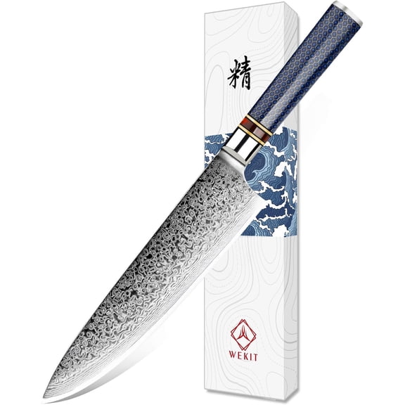 8 Inch Damascus Chefs Knife Japanese VG10 Kitchen Knife Sharpest 67-Layer High Carbon Stainless Steel knife Cooking Knife, Meat Cutting Gyuto Chef Knife with Sheath(type 1)