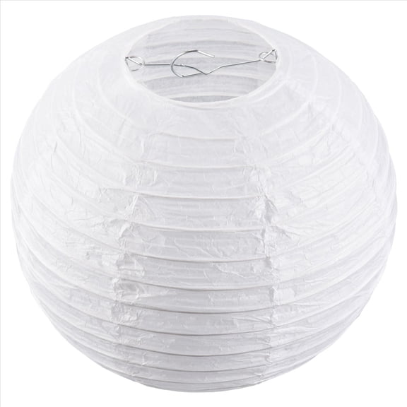 8 Inch Diameter White Chinese Japanese Paper Lantern Lamp