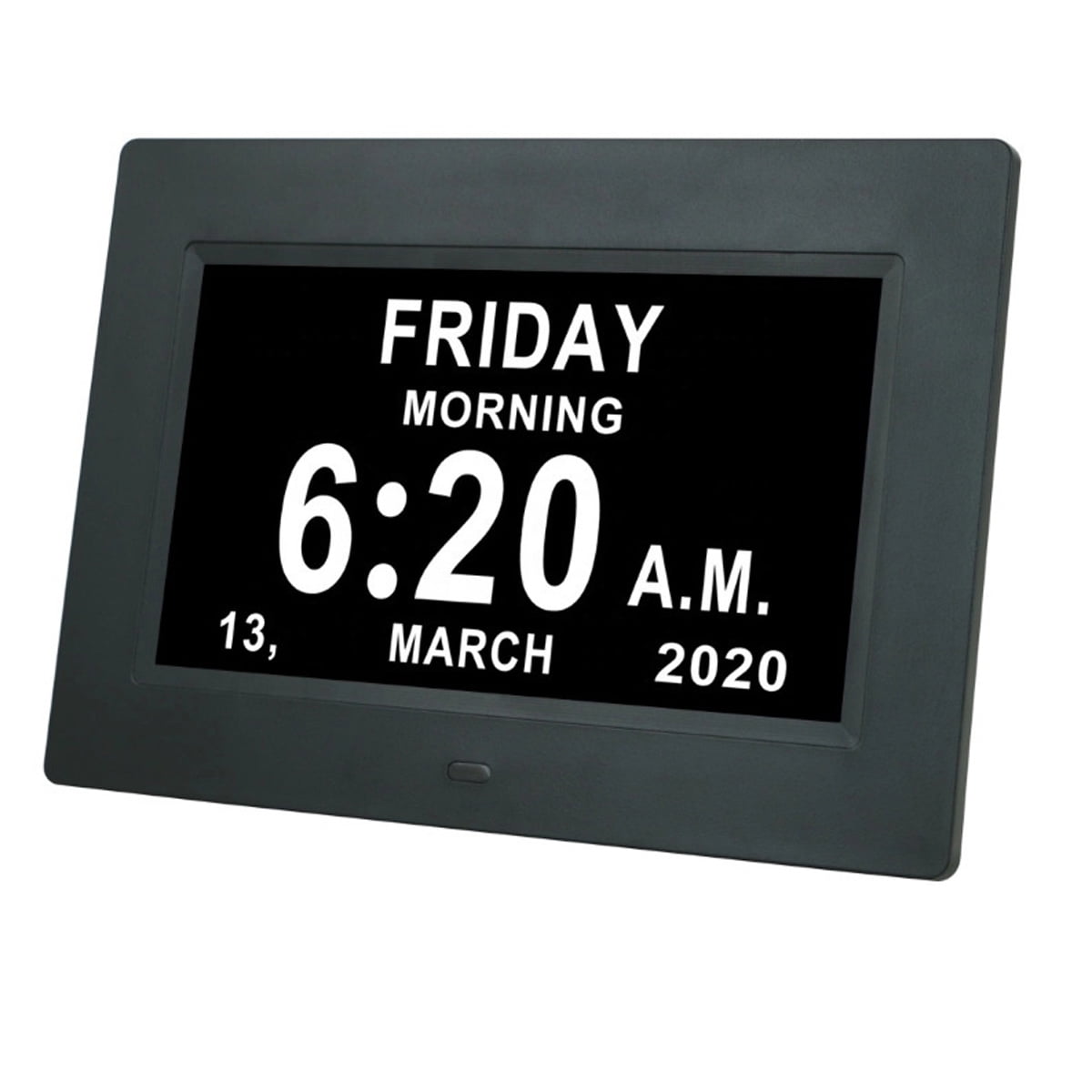 8 Inch Digital Day Dementia Clock For Seniors, Large Medication Reminders Calendar Clock With Day Of The Week, Date Time For Elderly Vision Impaired, Memory Loss, Black
