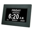 thumbnail image 1 of 8 Inch Digital Day Dementia Clock For Seniors, Large Medication Reminders Calendar Clock With Day Of The Week, Date Time For Elderly Vision Impaired, Memory Loss, Black, 1 of 5