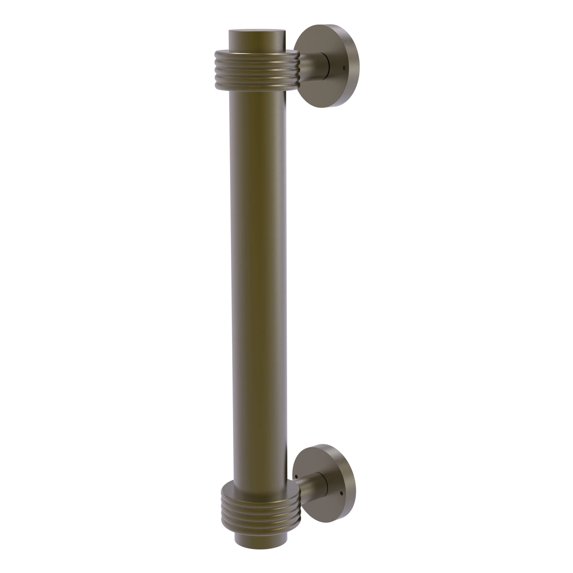 8 Inch Door Pull - Antique Brass / Grooved