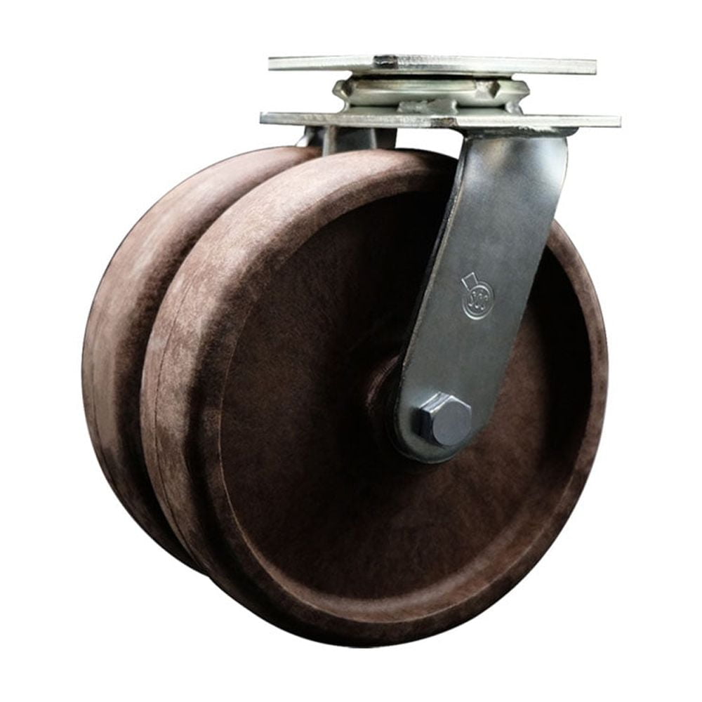 8 Inch Dual High Temp Glass Filled Nylon Wheels Swivel Caster SCC