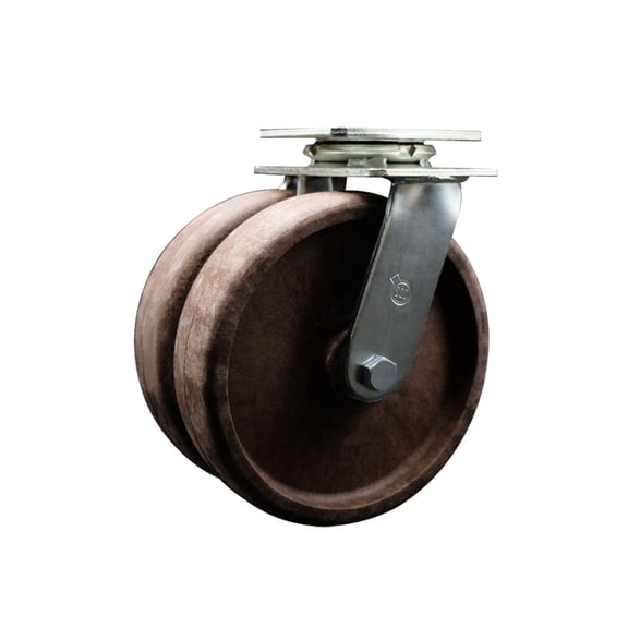 8 Inch Dual High Temp Glass Filled Nylon Wheels Swivel Caster SCC