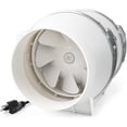 thumbnail image 1 of 8 Inch Duct Fan, Inline Ventilation Exhaust Fan, 740 CFM Duct Intake High Efficiency Air Fan for Vent Bathroom, Kitchen, Grow Tent, Hydroponics, 3D Printer, 1 of 7