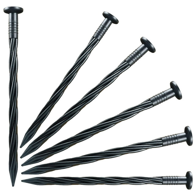 8 Inch Edging Nails Edging Pile Screw Nylon Yard Garden Nails Bit Set