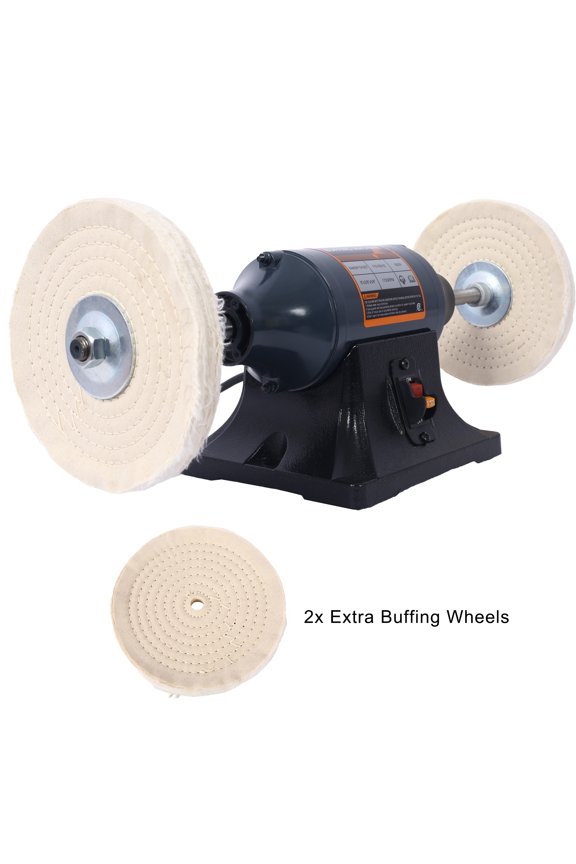 8-Inch Electric Polisher Buffer, 4-Pole Motor, 4 Buffing Wheels, CSA