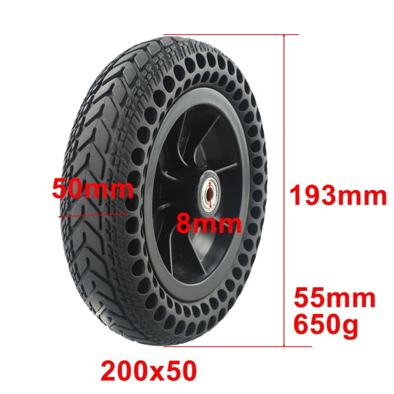8 Inch Electric Scooter Solid Tire 8X2200x50 Whole Wheel With Plastic Hub