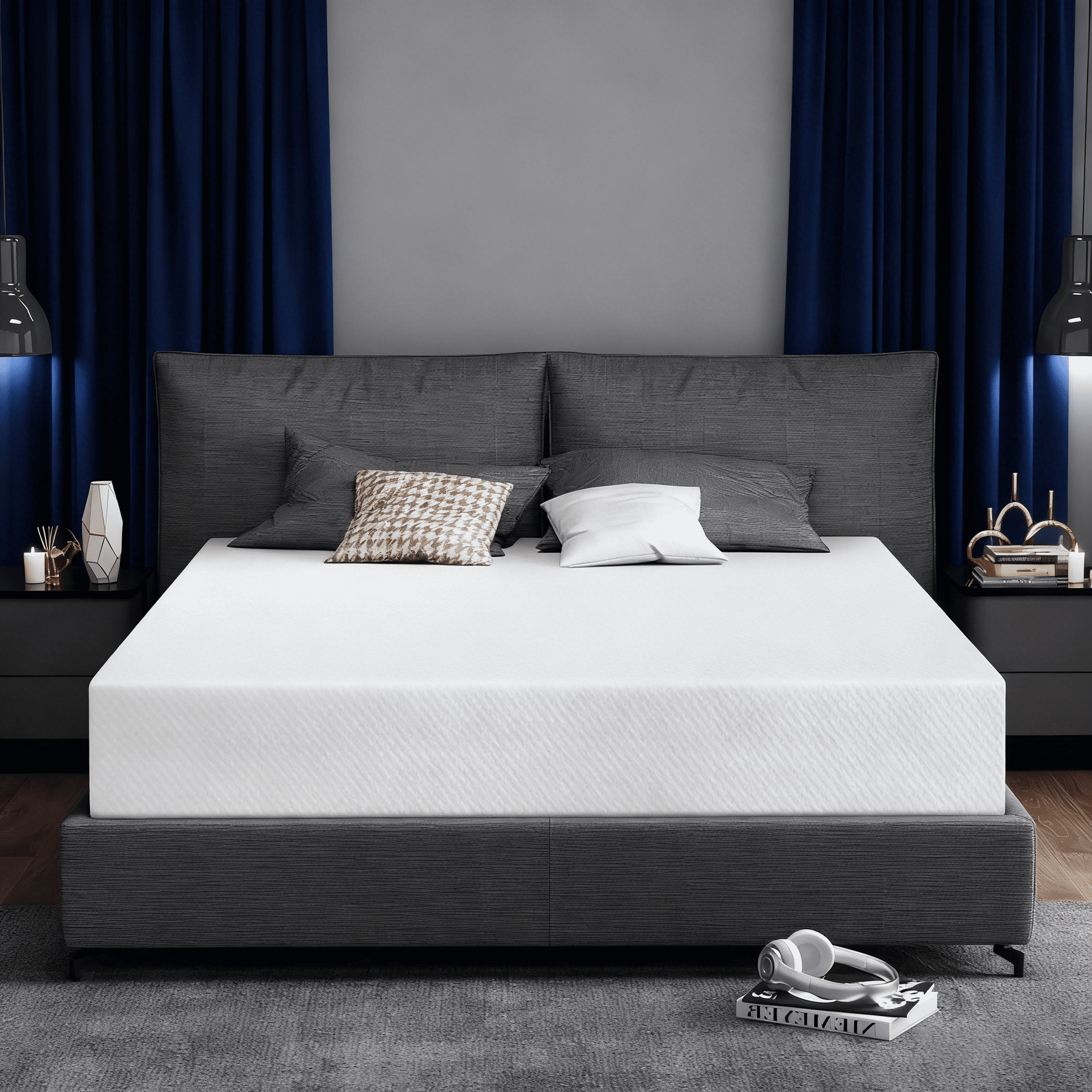 8 Inch Extra Firm/Medium Firm Memory Foam Mattress Full Size with Tencel Cover, Infused with Green Tea Gel, CertiPUR-US Certified, Fiberglass-Free