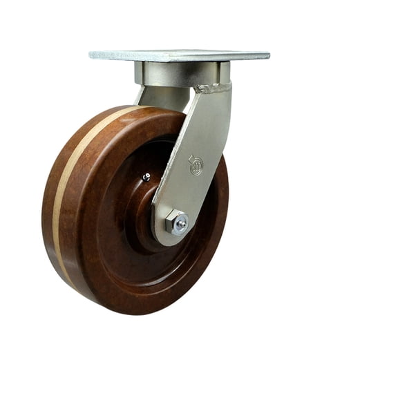 8 Inch Extra Heavy Duty High Temp Phenolic Wheel Swivel Caster with Swivel Lock