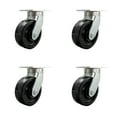 thumbnail image 1 of 8 Inch Extra Heavy Duty Phenolic Wheel Swivel Caster Set with 2 Swivel Locks, 1 of 2