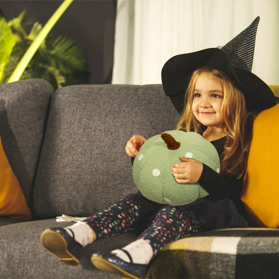 8 Inch Fall Halloween Decorations Fall Decor Outdoor Decorative Couch Pillows for Living Room Pumpkin Stuffed Toy Pumpkin Throw Pillows, Green_S