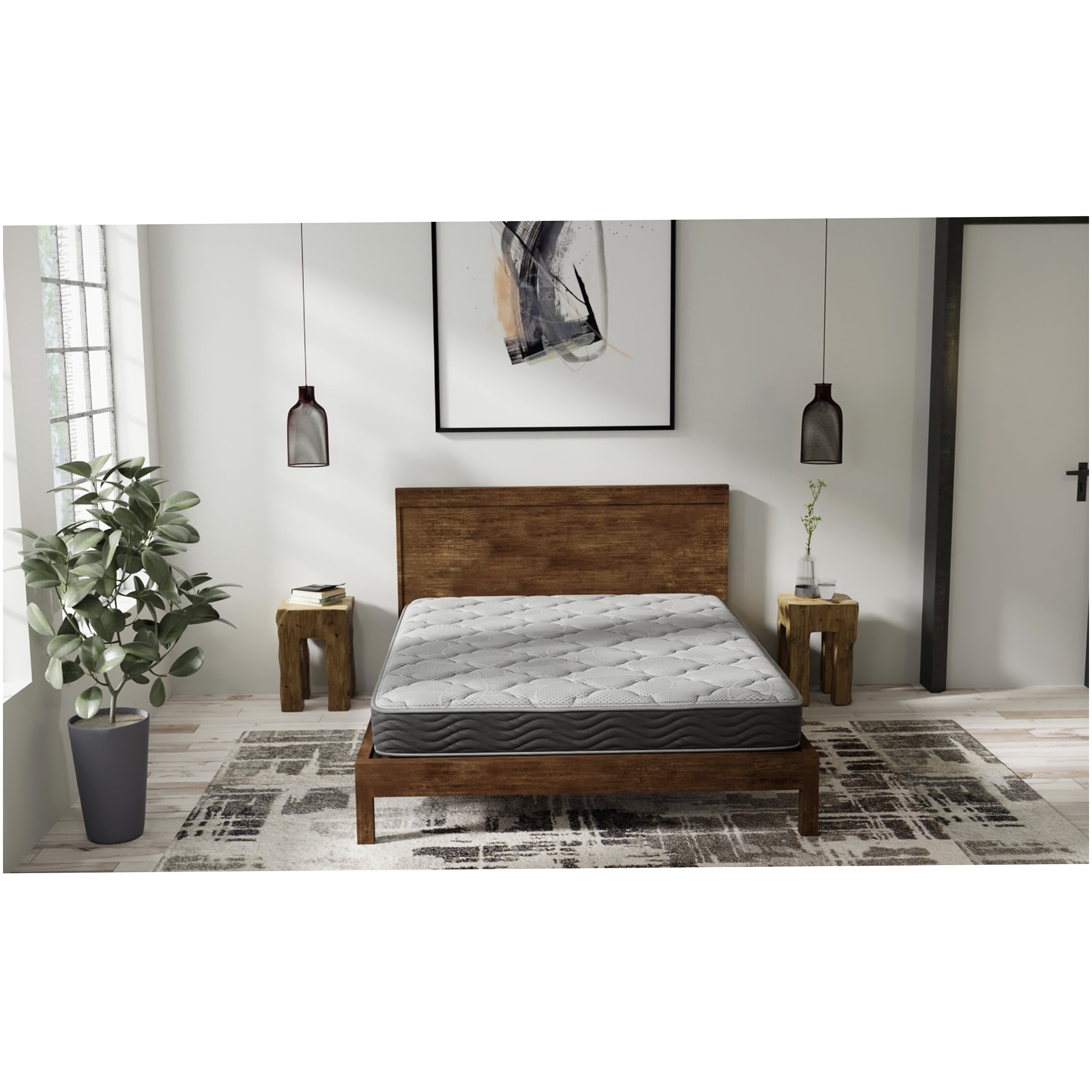 8 Inch Firm Full Size Hybrid Mattress, CertiPUR-US Certified, Cooling Gel Memory Foam, Motion Isolation, Edge Support, Breathable Cover
