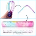 thumbnail image 1 of 8 Inch Flexible Bendable Plastic Ruler Gradient Color Inches Centimeters, 1 of 9