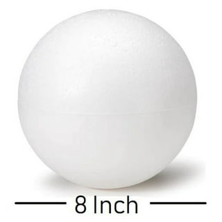 2-Pack 7.5 Inch Large Foam Balls for Crafts, Craft Foam Spheres for Science  Projects, Flower Centerpieces (White)