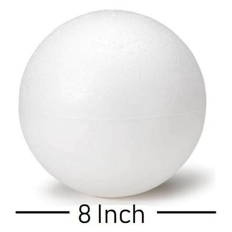 8 Inch Polystyrene Foam Balls in Bulk - 4 Pcs, Polystyrene Foam