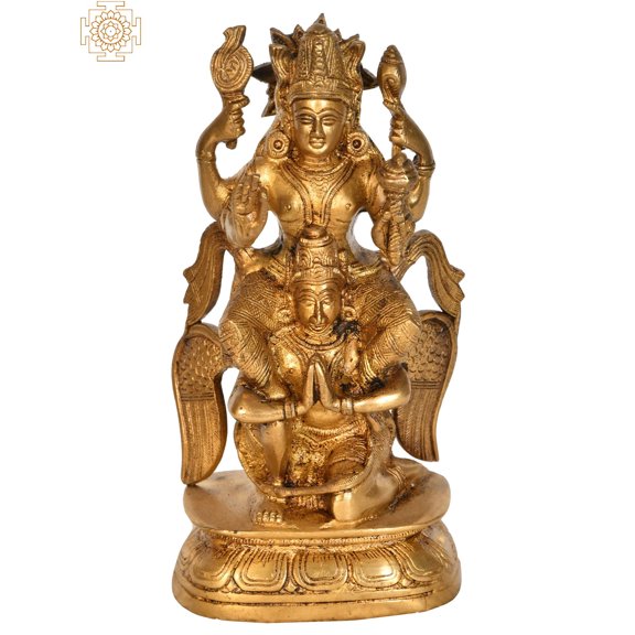 8 Inch Garudasana Vishnu - Eagle Pose Divine