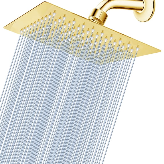 8 Inch Gold Rain Shower Head