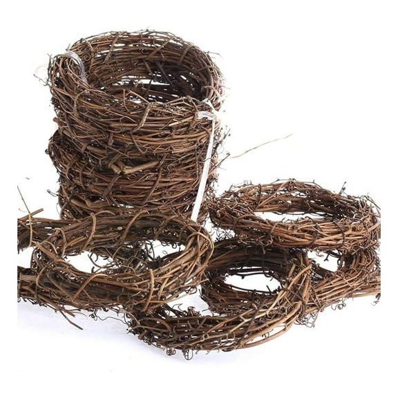 8 Inch Grapevine Wreaths - (12 Wreaths) Pack of Natural Dried Grape Vine Wreaths for Any Season, Add Florals, Lights, Ornaments or Dried Flowers, by