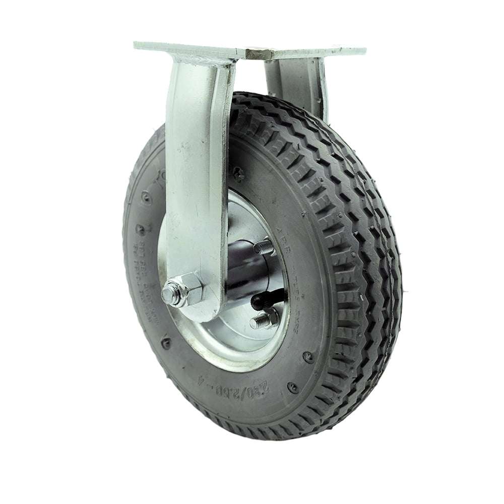 8 Inch Gray Pneumatic Wheel Rigid Caster Service Caster Brand