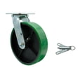 thumbnail image 1 of 8 Inch Green Poly on Cast Iron Swivel Caster with Roller Bearing and Swivel Lock, 1 of 2