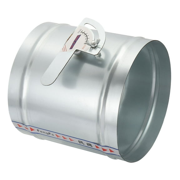 8 Inch HVAC Duct Damper Manual Volume Backdraft Damper Airflow Ducting Control Valve Silver, 2 Pcs